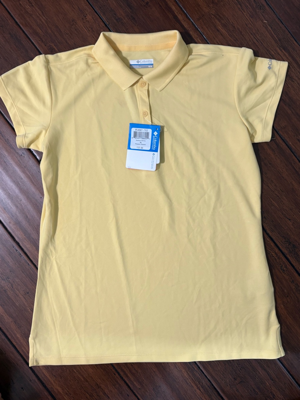 Columbia Women's Yellow Short-Sleeve Polo